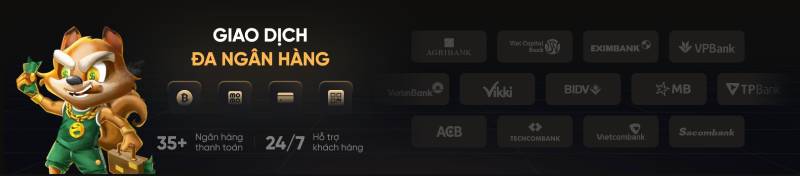 Giao dịch đa ngân hàng – Hỗ trợ 35+ ngân hàng & ví điện tử