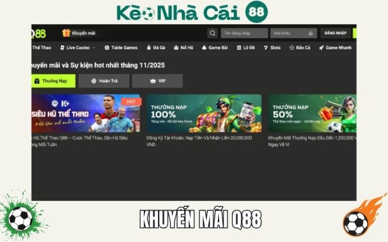 Khuyen Mai Q88 Uu Dai Cuc Chat Cho Nguoi Choi The Thao