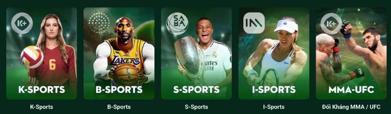 Sảnh cá cược thể thao phong phú