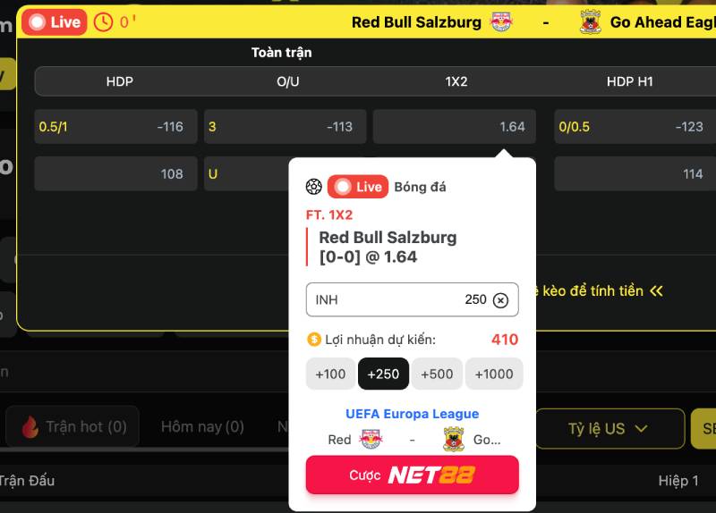 Ứng dụng tỷ lệ cược US vào thực tế các kèo bóng đá