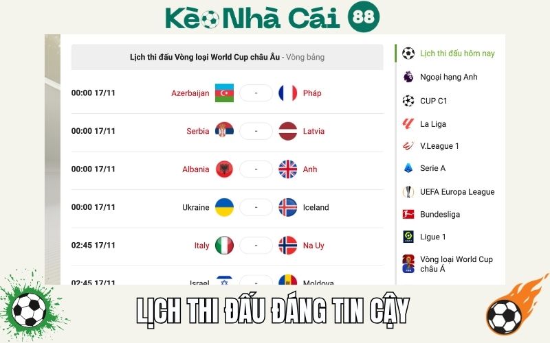 Vì sao lịch thi đấu Keonhacai88.tv đáng tin cậy?